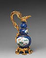 Triple gourd vase (one of a pair), Hard-paste porcelain, gilt-bronze mounts, Chinese with French mounts