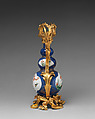 Triple gourd vase (one of a pair), Hard-paste porcelain, gilt-bronze mounts, Chinese with French mounts