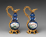Triple gourd vase (one of a pair), Hard-paste porcelain, gilt-bronze mounts, Chinese with French mounts