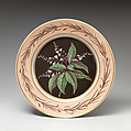 Plate with Lily of the Valley Tree (Clethra arborea), Royal Porcelain Manufactory (Königliche Porzellan-Manufaktur), Berlin (German, founded 1763), Hard-paste porcelain, German, Berlin