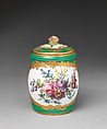 Mustard pot with cover (one of two) (part of a service), Sèvres Manufactory (French, 1740–present), Soft-paste porcelain, French, Sèvres