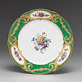Plate (assiette à palmes) (1 of 102) (part of a service), Sèvres Manufactory (French, 1740–present), Soft-paste porcelain, French, Sèvres