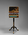 Combined work, writing, and reading table and music stand, Martin Carlin (French, near Freiburg im Breisgau ca. 1730–1785 Paris), Veneered on oak with ebony, tulipwood, and black and gold Japanese lacquer;  mounts chased and gilded bronze, French