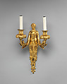 Wall light (bras de lumière) (one of a pair), Robert Joseph Auguste French, Gilded bronze, French, Paris