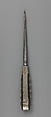 Skewer needle, Steel, silver, horn, Swiss