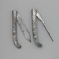 Clasp knife, Steel, damaescened with gold, French or Italian