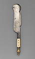 Knife (or Bill), Steel, brass, bone, German
