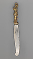 Table knife, Steel, bronze, Flemish