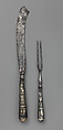 Table knife and fork, Steel, possibly Flemish