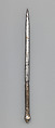 Whet-steel, Steel, silver (?), possibly Flemish