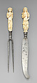 Fork with carved handle in the form of Diana, Steel, ivory, Dutch or British