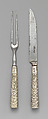 Knife and fork with case, Steel, German, Hamburg