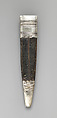 Sheath, Leather, silver, possibly German