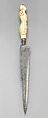 Carving knife with handle of nude male torso, Steel, ivory, probably Flemish
