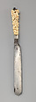 Knife, Steel, ivory, silver, German
