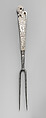 Fork with engraved mythological figures, Silver, steel, Dutch