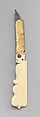 Folding Knife, Steel, partly gilded; ivory, probably Italian