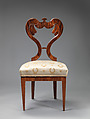 Chair, Walnut veneer on beech and coniferous wood, Austrian