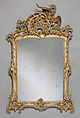 Wall mirror, Johann Michael Hoppenhaupt  German, Pine, lindenwood, painted and gilded, mirror glass, German, Potsdam or Berlin