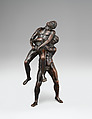 Hercules and Antaeus, Bronze, with red-brown natural patina, and remains of dark brown lacquer., possibly Italian