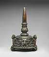 Pricket candlestick, Bronze, Italian, Venice
