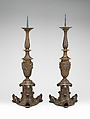 Pair of candlesticks, Bronze, Italian, Venice