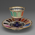 Goblet and saucer, Imperial Porcelain Manufactory  (Vienna, 1744–1864), Hard-paste porcelain, Austrian, Vienna