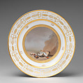 Plate with marine subject, Dihl et Guérhard  French, Porcelain, French, Paris