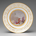 Plate with marine subject, Dihl et Guérhard  French, Porcelain, French, Paris