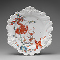 Plate decorated with Japanese Kakiemon-inspired scene with twisted dragon, Chelsea Porcelain Manufactory  British, Soft-paste porcelain, British, Chelsea