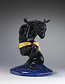 Kneeling African figure, Glass, furnace-worked and blown, Italian, Venice (Murano)
