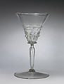 Wineglass, Glass, blown with applied decoration, Italian, Venice (Murano) or façon de Venise possibly Dutch