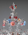Candelabrum (one of a pair), Glass, blown, molded with lampworked decoration, Italian, Venice (Murano)