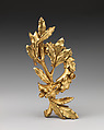 Wreath consisting of laurel and oak branches, Gilt bronze, French