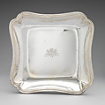Square dish (one of a pair), Silver, French, Paris