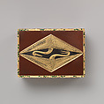 Snuffbox, Jean Ducrollay (French, born 1709, master 1734, recorded 1760), Gold, lacquer, enamel, French, Paris
