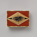 Snuffbox, Jean Ducrollay (French, born 1709, master 1734, recorded 1760), Gold, lacquer, enamel, French, Paris