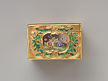 Snuffbox, Jean Ducrollay (French, born 1709, master 1734, recorded 1760), Gold, enamel, French, Paris
