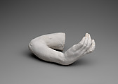 Study of the left hand and arm of Meditation, Auguste Rodin (French, Paris 1840–1917 Meudon), Cast plaster, French