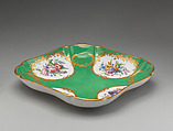 Fruit dish (compotier carré) (one of six) (part of a service), Sèvres Manufactory (French, 1740–present), Soft-paste porcelain, French, Sèvres
