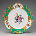 Plate (part of a service), Sèvres Manufactory (French, 1740–present), Soft-paste porcelain, French, Sèvres