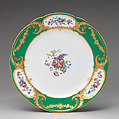 Plate (Assiette à palmes) (1 of 102) (part of a service), Sèvres Manufactory (French, 1740–present), Soft-paste porcelain, French, Sèvres