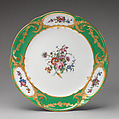 Plate (Assiette à palmes) (1 of 102) (part of a service), Sèvres Manufactory (French, 1740–present), Soft-paste porcelain, French, Sèvres