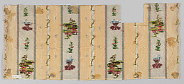 Piece, Silk and metal thread, British