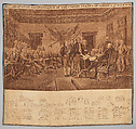 Event handkerchief, After an engraving by Asher Brown Durand (American, Jefferson, New Jersey 1796–1886 Maplewood, New Jersey), Cotton, British