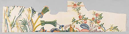 Fragments with European grotesque designs, Silk, embroidered satin weave, Chinese