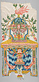 Fragments with European grotesque designs, Silk, embroidered satin weave, Chinese