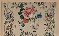 Panel, Silk, painted, Chinese, for French market