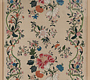 Panel, Silk, painted, Chinese, for French market