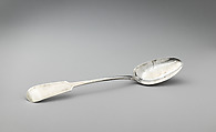 Gravy spoon, Silver, Irish, Dublin